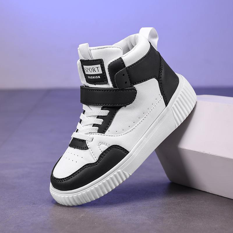 Новая детская повседневная обувь Четыре сезона Детские одинарные кроссовки Мандариновые утки высокие спортивные туфли Кроссовки для мальчиков и девочек Обувь для скейтборда