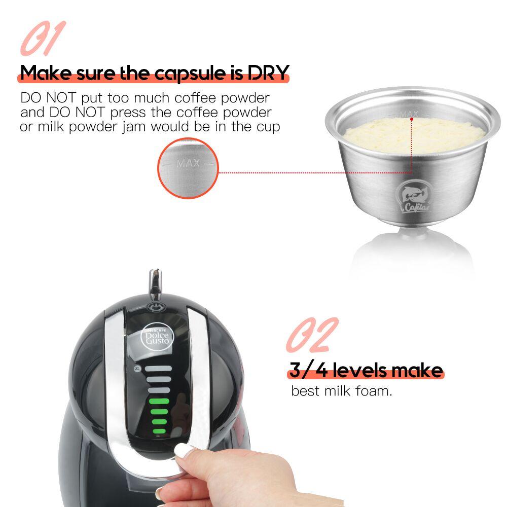 Многоразовые капсулы для кофе и молочной пены для Nescafe Dolce Gusto, многоразовый кофейный фильтр, аппарат для приготовления латте