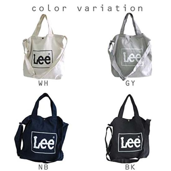 Lee Tote Shoulder White Bag, 2-Way, Canvas, Logo,