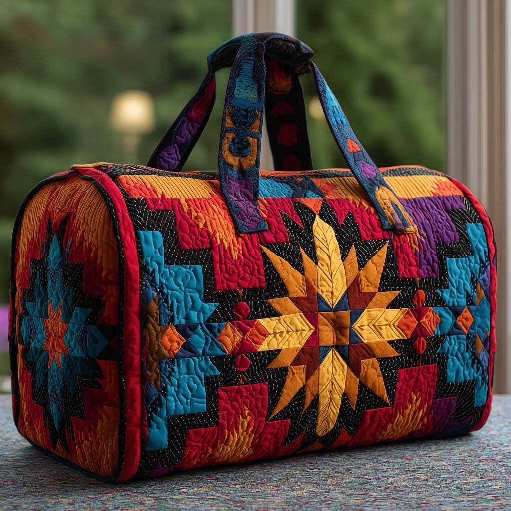 Travel bag New Western Style Series Short Distance Portable Quilted and Embroidered Travel Bag Multifunctional Sports Fitness Bag