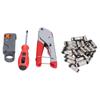 Coaxial Compression Tool Multifunctional Adjustable BNC Cable Crimper Kit for Audio Field