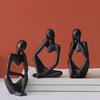 Resin Thinker Sculpture Creative Home Figurine Birthday Gifts Hollow Statues