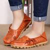 Женские летние дышащие кожаные лоферы на плоской подошве со шнуровкой и бантом, Нескользящая повседневная обувь, мокасины, женские удобные сандалии на плоской подошве
