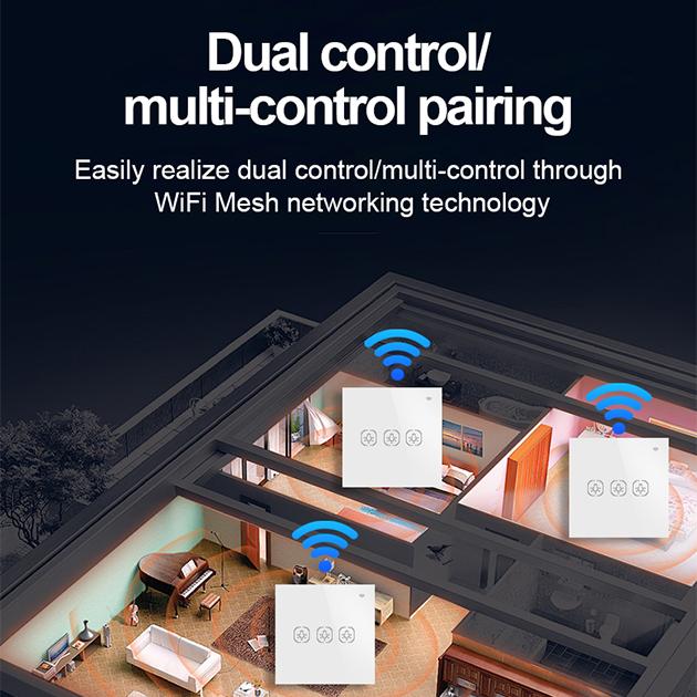 2026 Kooyii Wifi 1/2/3/4 Gang Smart Touch Switch Glass Panel Remote Control Neeed Neutral for Smart Home Wall Light Smart Switch