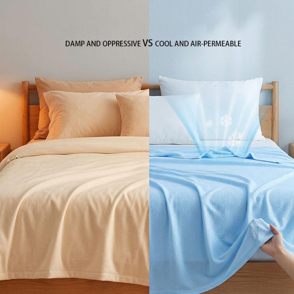 Bamboo Fiber Air-Conditioning Comforters Thin Summer Quilt Simple Summer Cooling Blanket Bedroom