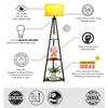 Metal Floor Lamp with 3 Shelves (Fresh Yellow)