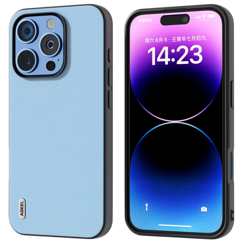 ABEEL Чехол для iPhone 16 Pro Max Защита от царапин Натуральная Коровья Кожа Задняя Крышка Телефона