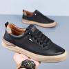 Luxury Men Casual Leather Shoes Outdoor Fashion Classic Casual Sneakers Antiskid Flat Designer Oxford Walking Shoes High Quality