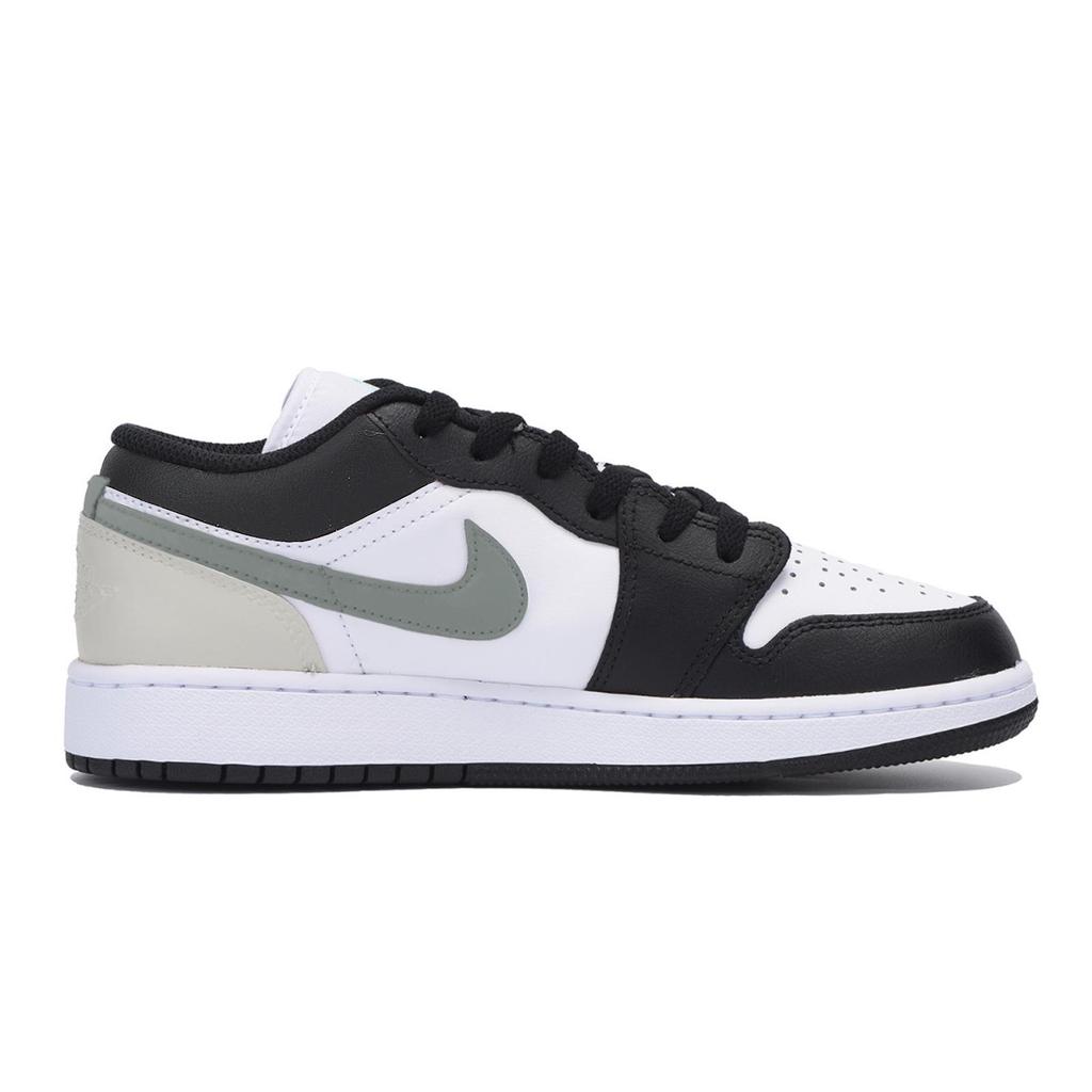 Jordan Air Jordan 1 Низкие Винтажные Баскетбольные Кроссовки Устойчивые к Скольжению и Истиранию Мужские Черно-Серые 553558-131(Команда85-)