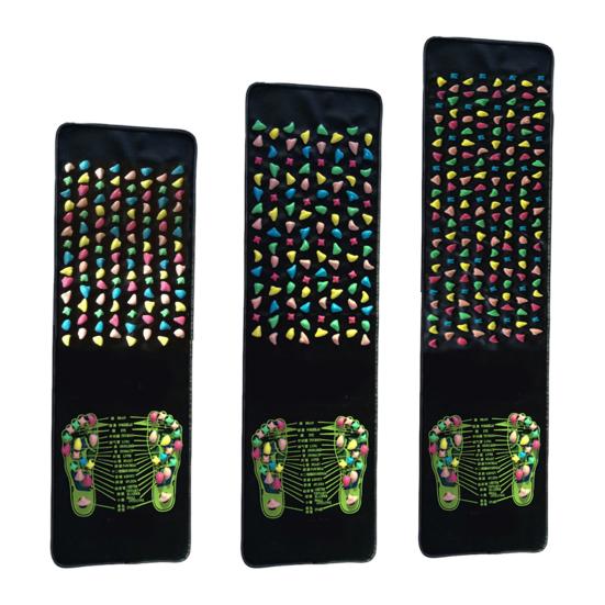 Массажный коврик для рефлексотерапии стоп, снятие боли в ногах, расслабление мышц, для детей и взрослых, противоскользящий складной акупрессурный коврик, портативный инструмент для массажа при ходьбе по камням