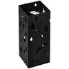 Steel Umbrella Stand with 4 Hooks and Drip Tray, Black
