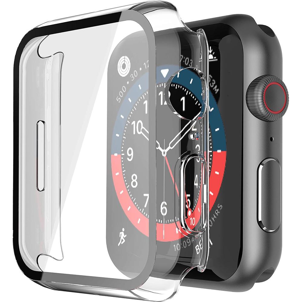 Tempered Glass Screen Protector Case Cover For Apple Watch Series 9 Ultra 8 7 6 4 3 2 1 SE 49MM 4MM 41MM 40MM 44MM 42MM 49 MM
