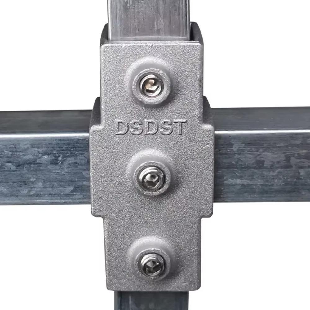 Квадратная труба из алюминиевого сплава, фиксирующий хомут для труб, трехсторонний квадратный трубный фитинг