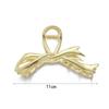Korean Geometric Metal Gold Silver Black Gaint Bow Knot Hair Claw Clip for Women Thick Thin Head Accessories Streamer Crab Clamp
