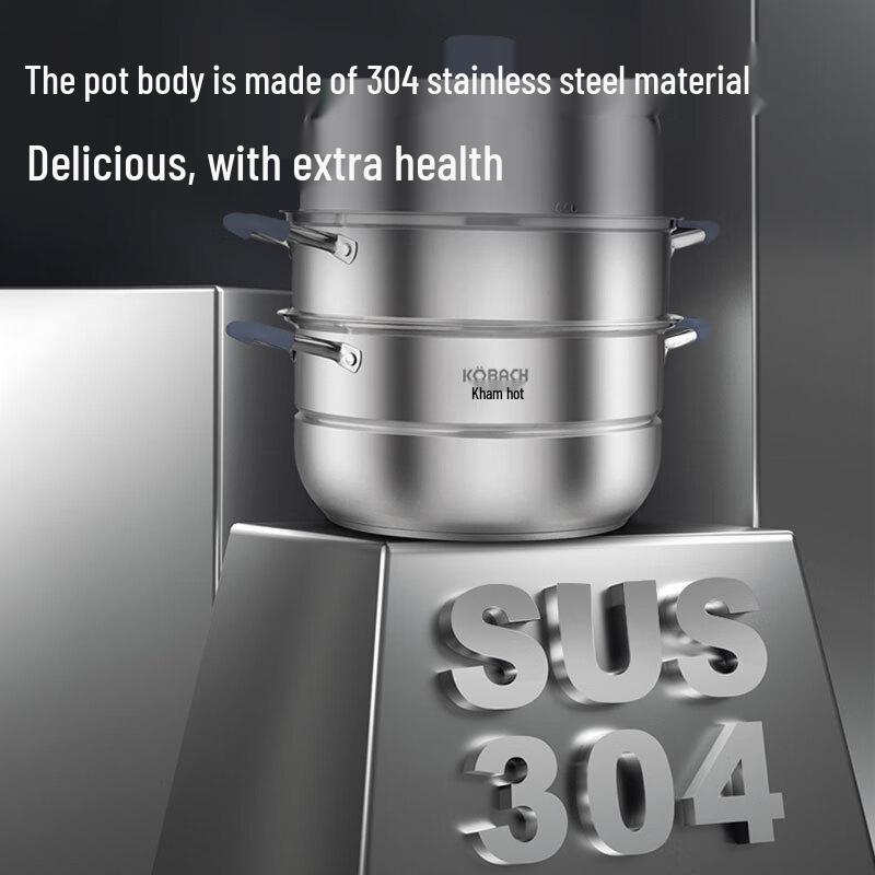 Kangbahu 304 Stainless Steel 3-Layer Multi-functional Steamer Pot