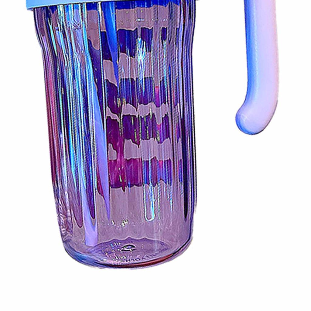 920ml Large Capacity Handheld Water Bottle Leakproof Sports Water Bottle with Straw for Sports Office Purple