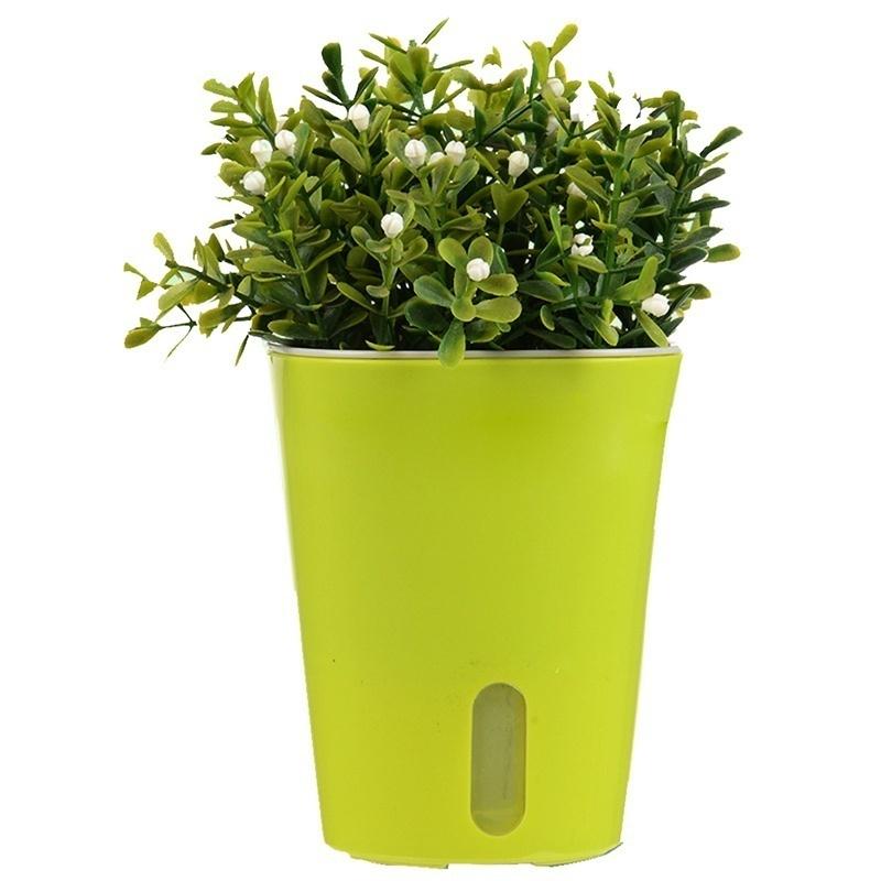 Creative Self-watering Flower Cup Desktop Self-Watering Flower Pot Planters (Color: Random)