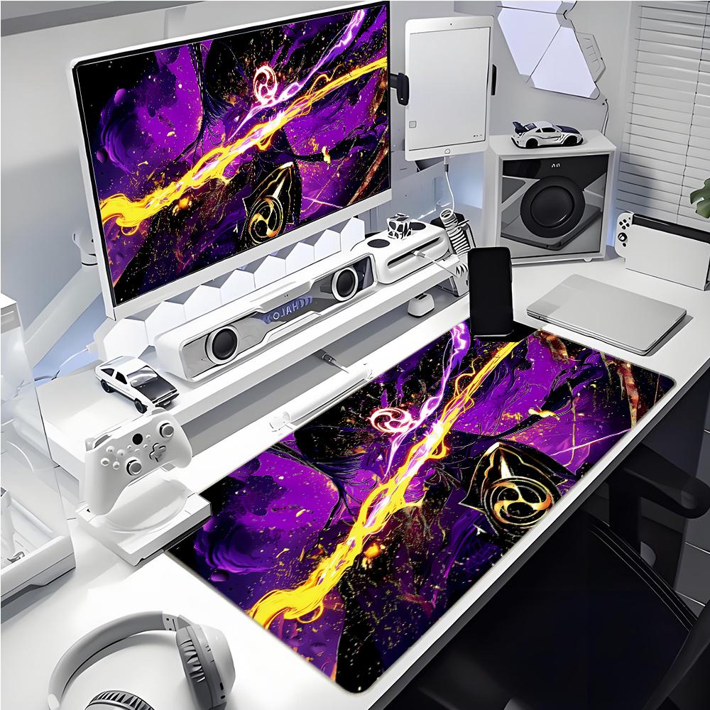 ESports Mousepad Genshin Impact Raiden Shogun Speed Mouse Pad Ultrafine Surface Desk Mat Setup Gaming Decoration Pc Gamer
