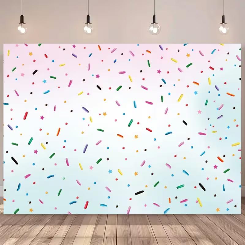 2D Donut Sprinkle Banner for Birthday and Baby Shower Events