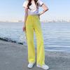 High-Waist White Pear-Shaped Wide-Leg Jeans for Women - Perfect for Spring, Summer, and Autumn