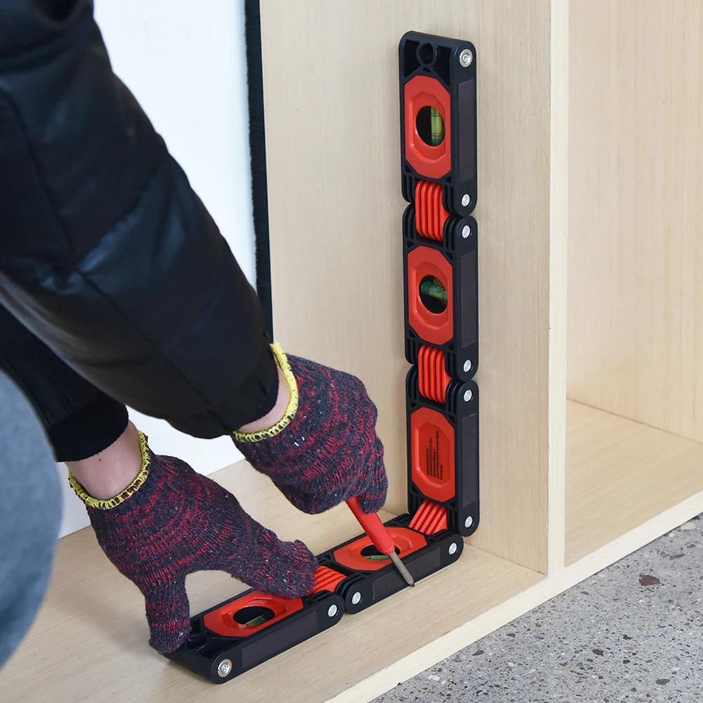 Складной измеритель уровня, высокоточный магнитный уровень, угломер, плотницкий столярный угловой линейный инструмент для измерения оборудования