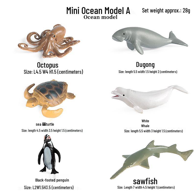 Набор моделей диких животных Арктики: Белый медведь и пингвин