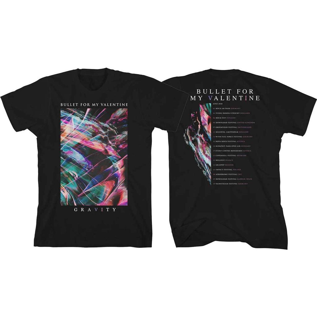 Bullet For My Valentine Unisex T-Shirt: Gravity Euro Tour 2018 (Back Print & Ex-