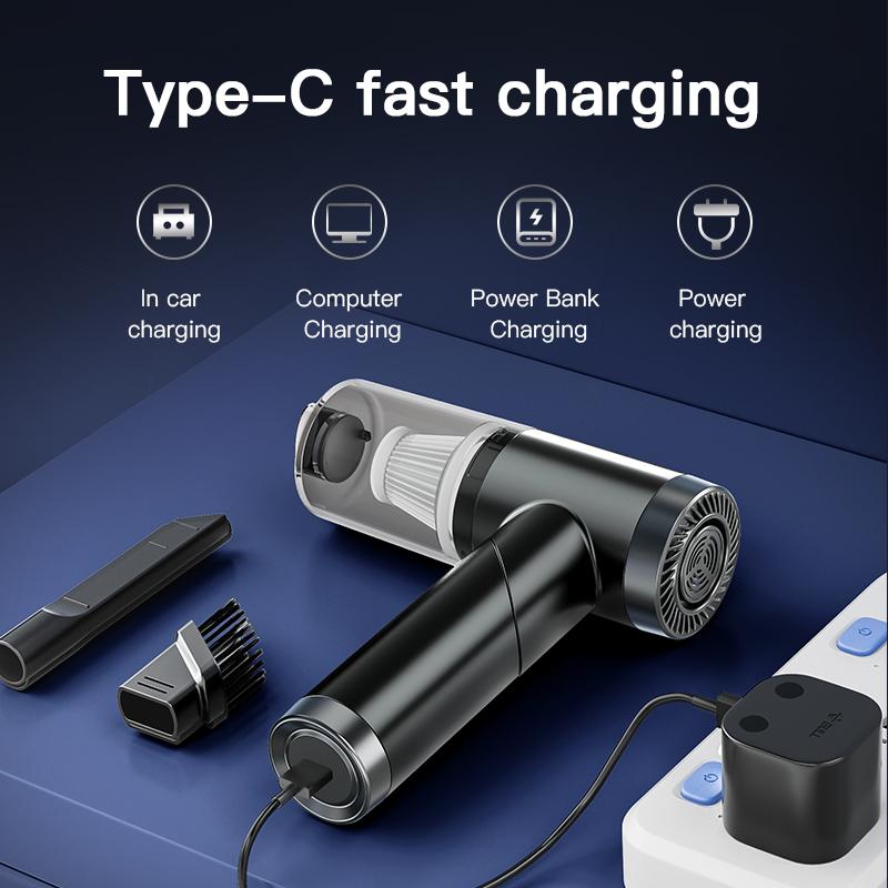 Складной автомобильный пылесос, мощная машина для уборки бытовой техники, беспроводной портативный мини-пылесос для автомобиля