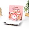 3D Pop Up Christmas Greeting Card Kids Mini Cartoon Christmas Blessing Greeting Cards with Envelope New Year Xmas Post Gift Card