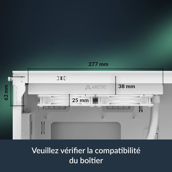 Refroidisseur CPU AIO - ARCTIC - Liquid Freezer III Pro 240 A-RGB - Blanc - 2 x 120 mm - AMD/Intel