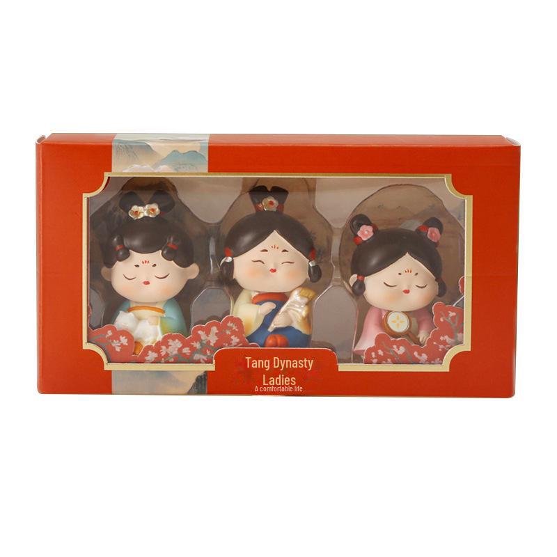 Креативный держатель для телефона в стиле династии Тан: Изысканный орнамент из смолы