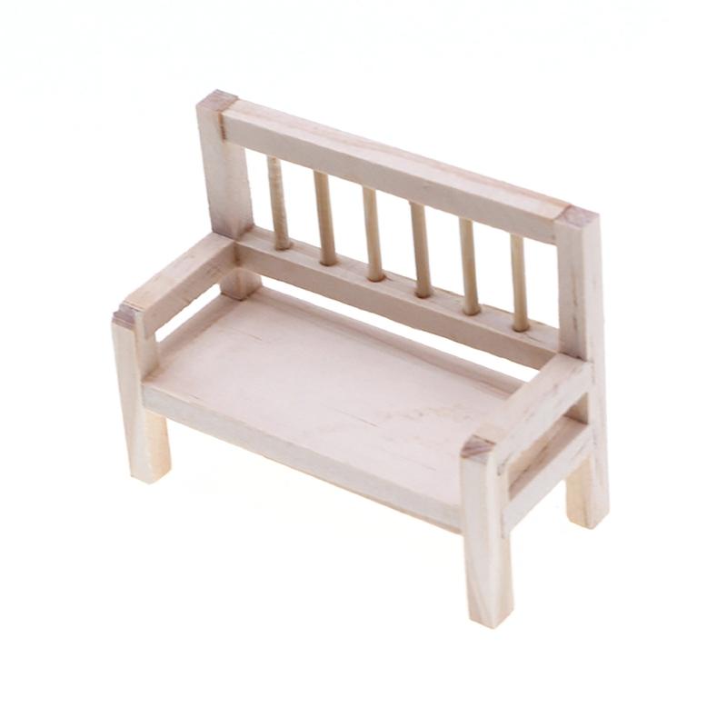 Doll House Zakka Model Realistic Dollhouses Benches Chair Realistic Play Chair Realistic 1:12 Model Mini Size Toy