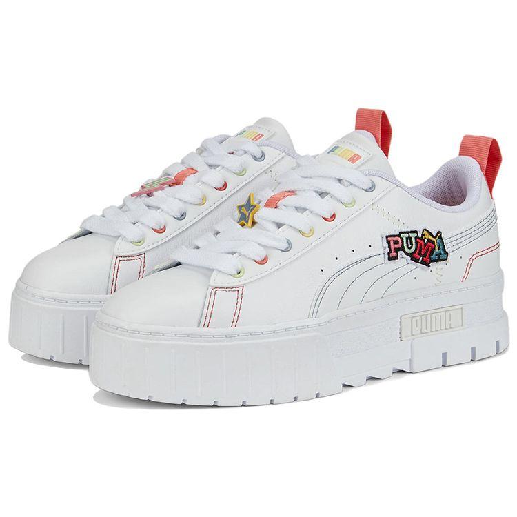 Puma Mayze Pierced - Белые мультиженские кроссовки Гвоздика-Розовый 386582-01