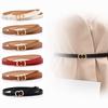 Luxury Design Leather Belt Versatile Waist Strap Fashion Metal Slide Buckle Belt
