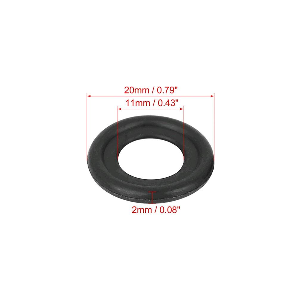 10Pcs Car Engine Oil Drain Plug Gaskets Washer Black Rubber Replacement Screw Washers Sealing Gasket for GM 12616850 3536966