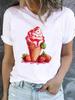 (Asian Size) T Shirt Fashion Trend Sweet Cartoon Style Female Graphic Casual Short Sleeve T-shirts Tee Women Print Lady Top Clothing