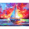 Рамка для рисования по номерам для взрослых, наборы для начинающих, парусники, пейзажный рисунок, краска по номерам, настенная художественная картина, сделай сам