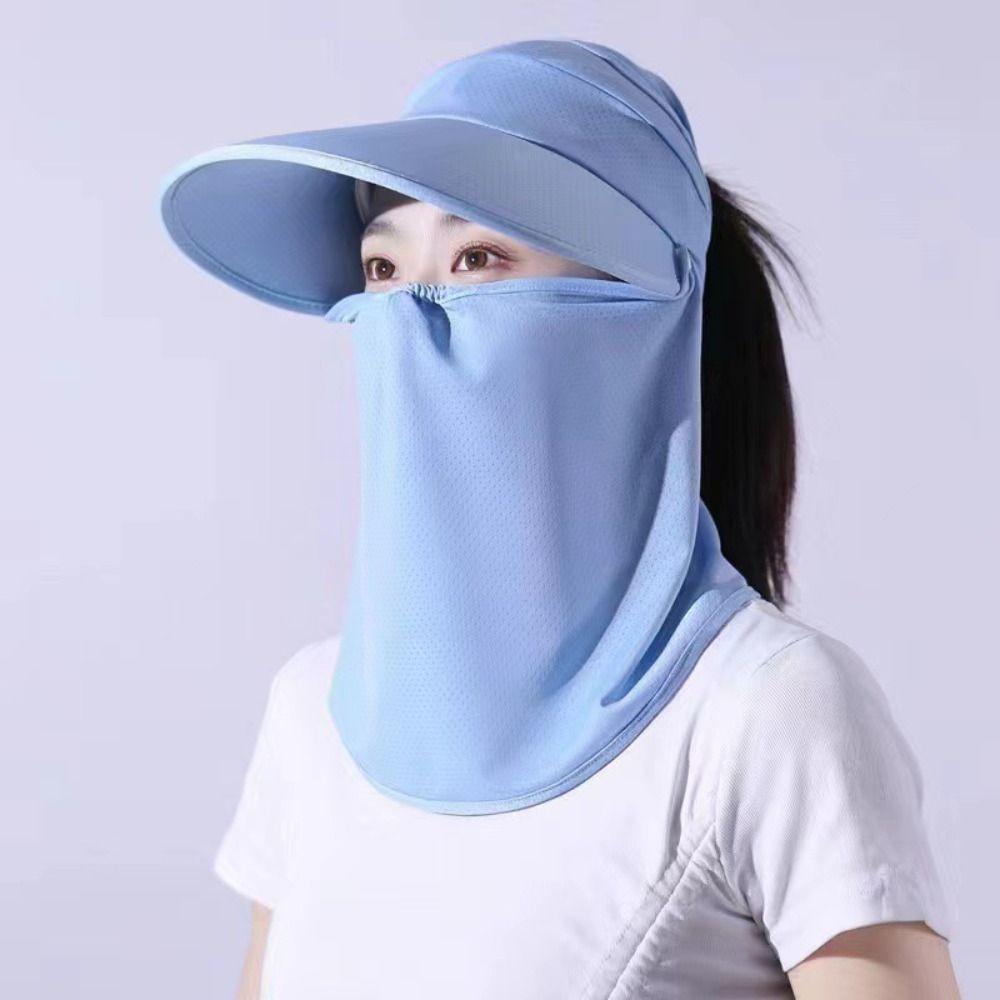 Visor Hat Women Sun Hat Face Protection Face Cover Hat Breathable Empty Top Hat Women