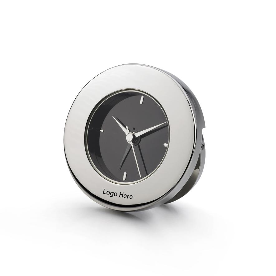 Modern Retro Quartz Table Clock Round Shape Clock Decor Metal Desk Clock for Home Decor