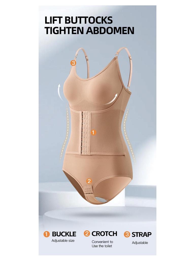 Боди с бретелями для коррекции фигуры с подкладками для груди - Поддержка груди, Контроль живота, Подтяжка бедер, Двубортное, Треугольная ластовица с открытым промежностью.