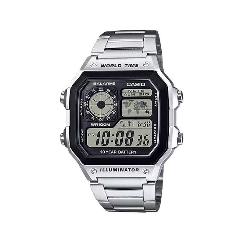 Casio Индивидуальные часы модифицированная серия цветной экран модные и универсальные Кварц Стальной ремешок тот же стиль для мужчин a AE-1200WHD-1A