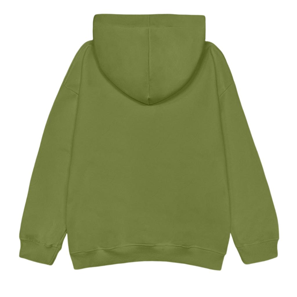 Men's Solid Color Adding Fleece Loose Hooded Hood Hoodie