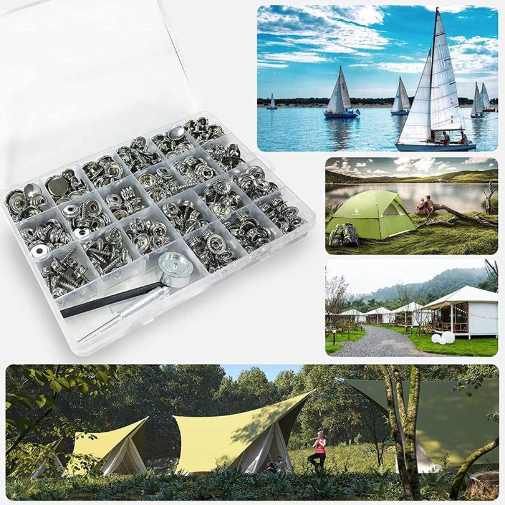 Stainless Steel Snap Button 15mm Size Marine Grade Boat Cover Snap Button Setting Tool Included 3/8" Socket