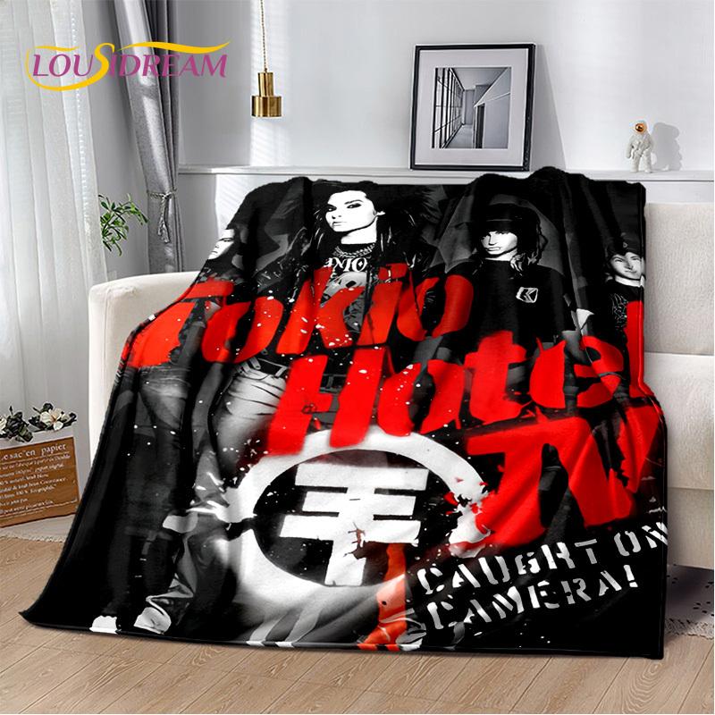 Одеяло Tokio Hotel Rock Band Bill Kaulitz, мягкое фланелевое одеяло для дома, спальни, кровати, дивана, пикника, офиса, пешего туризма, отдыха, сна
