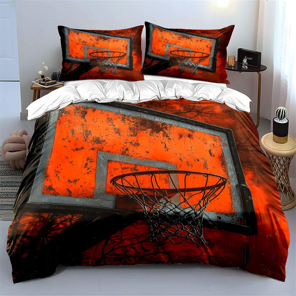 Basketball hoop and backboard. Bedding sets Duvet cover sets Duvet covers Pillowcases(1 * Duvet Cover 2 * Pillowcases, without duvet insert)