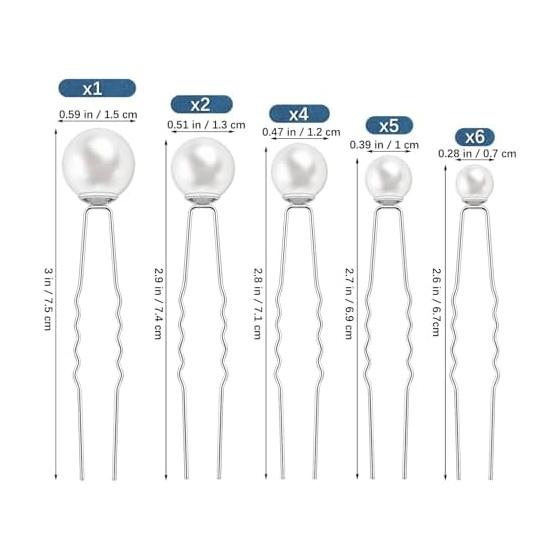 FRCOLOR 18 шт. Жемчужные U-образные заколки для волос для свадьбы, вечеринки, свадебные аксессуары для волос