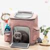 Foldable Cat Backpack, Large Capacity Travel Pet Carrier Bag with Adjustable Straps, Portable Dog Backpack Bag for Small Pets