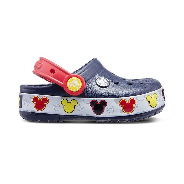 Crocs Fun Academy Mickey Cool Flash Beach Clogs Kids Footwear Deep-Blue 204994-410