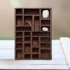 Miniature Trinket Shelf Wooden,Jewelry Display Tray,Display Smooth Thick Rock Collection Tray