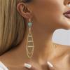 Изящные Серьги-подвески из Натурального Камня Украшение Шикарные Серьги-капли Аксессуары Кисточки Крючки для Ушей для Повседневной Носки Свиданий